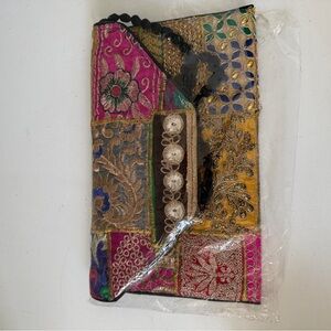 Multicolor Embroidered Clutch India